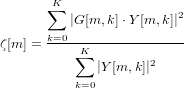 musical noise reduction equation 2