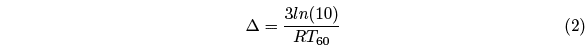 dereverberation equation 2